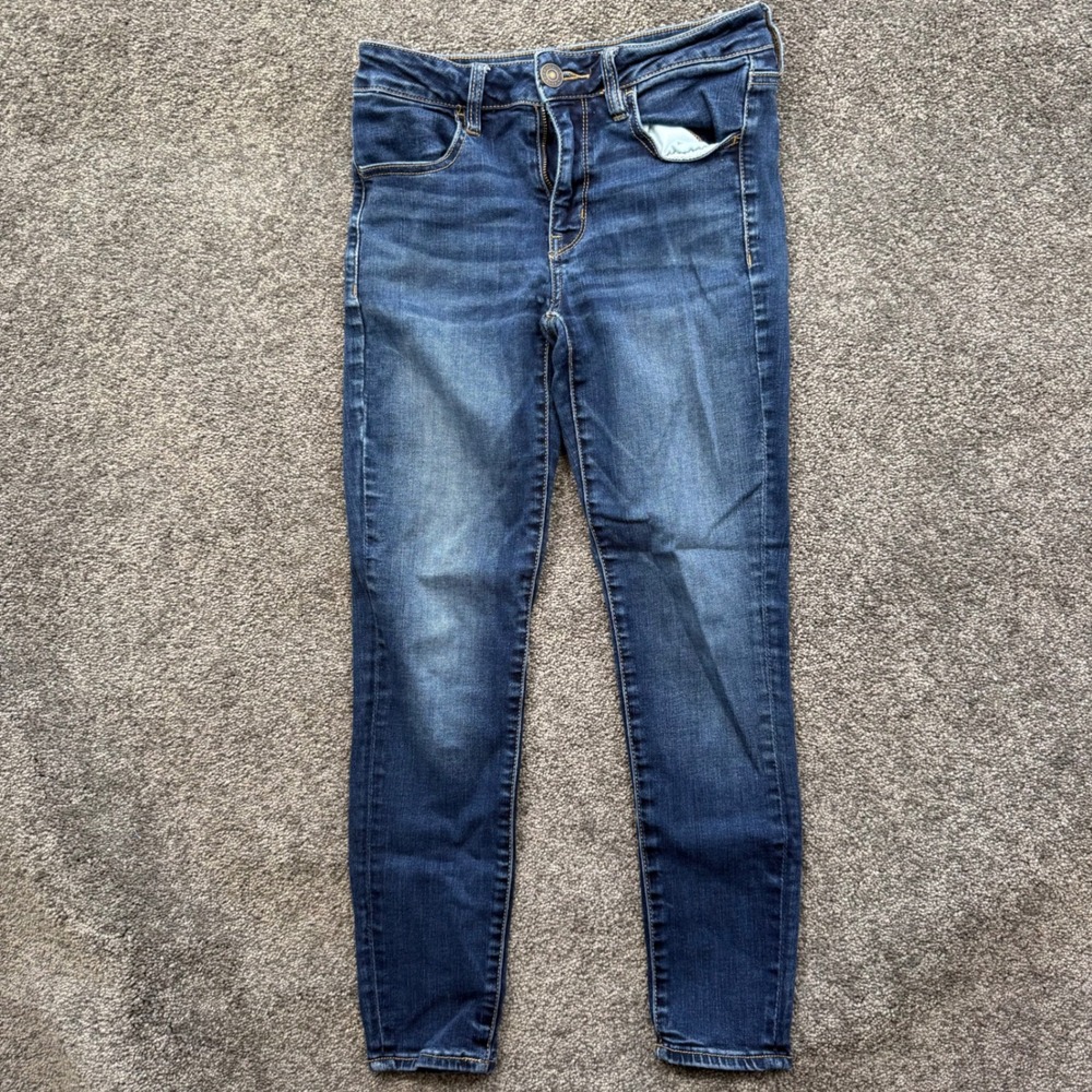 American Eagle Next Level Stretch Jeggings Womens 6 Short Dark Wash Skinny Jeans